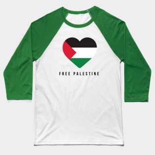 Free Palestine Love Baseball T-Shirt